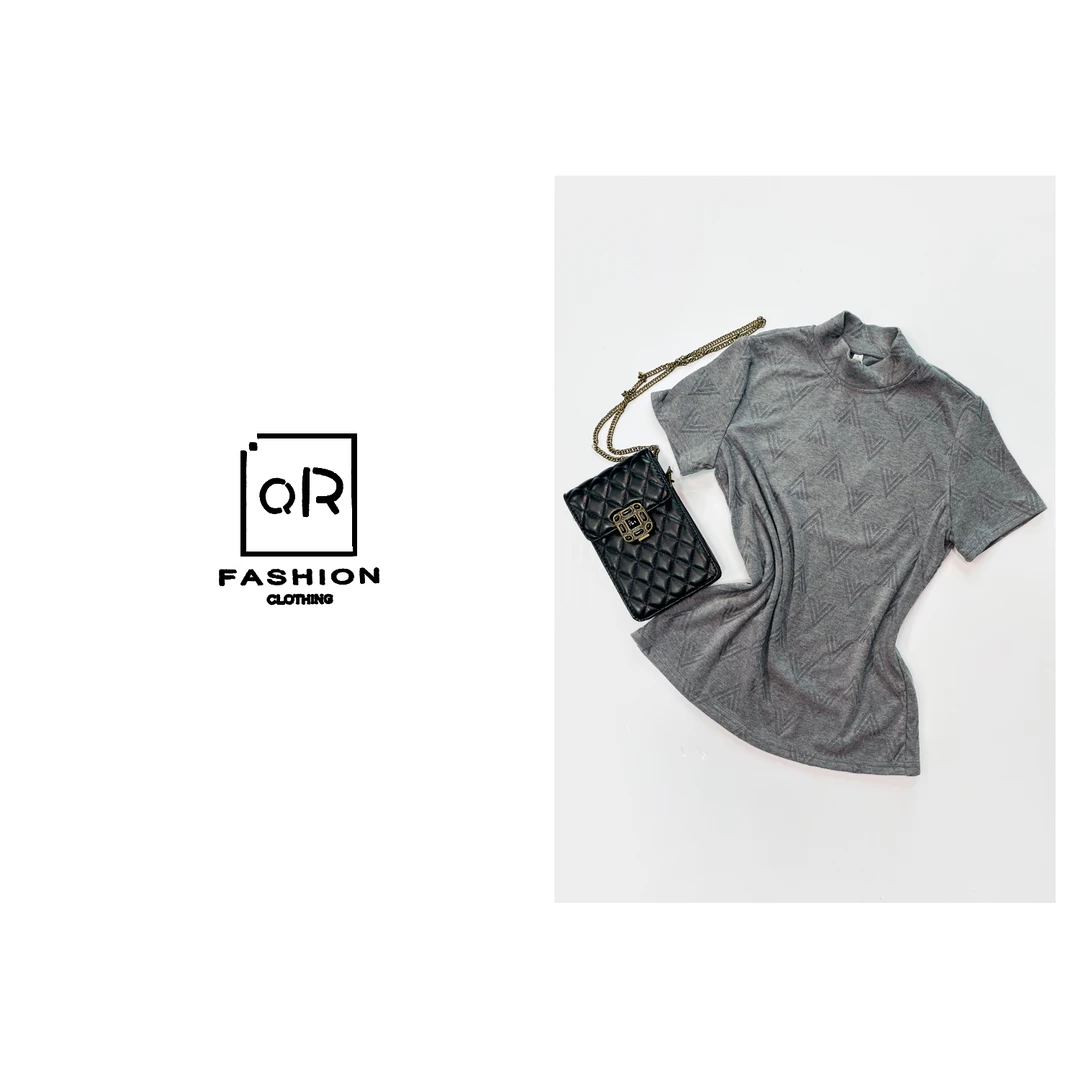 千苒制衣纯色简约提花套时尚针织衫夏季通勤减龄显瘦舒适短袖上衣