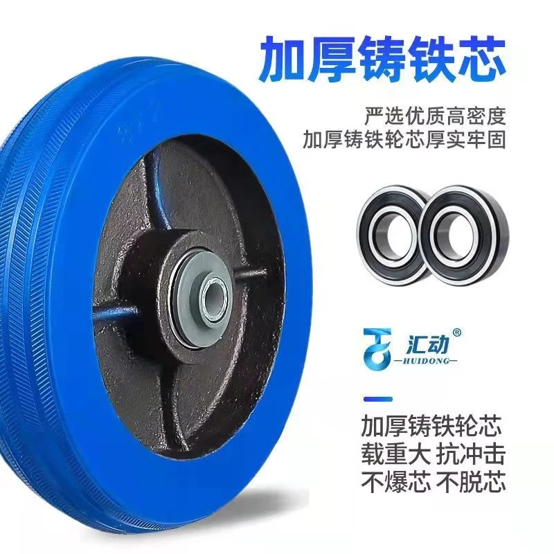 手推车万向轮板车轮脚轮重型脚手架轮子6寸8寸橡胶轮铸铁脚轮