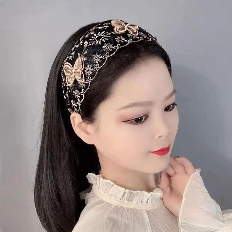 新款发箍民族风宽边发卡带齿女防滑遮白发头箍女气质简约百搭