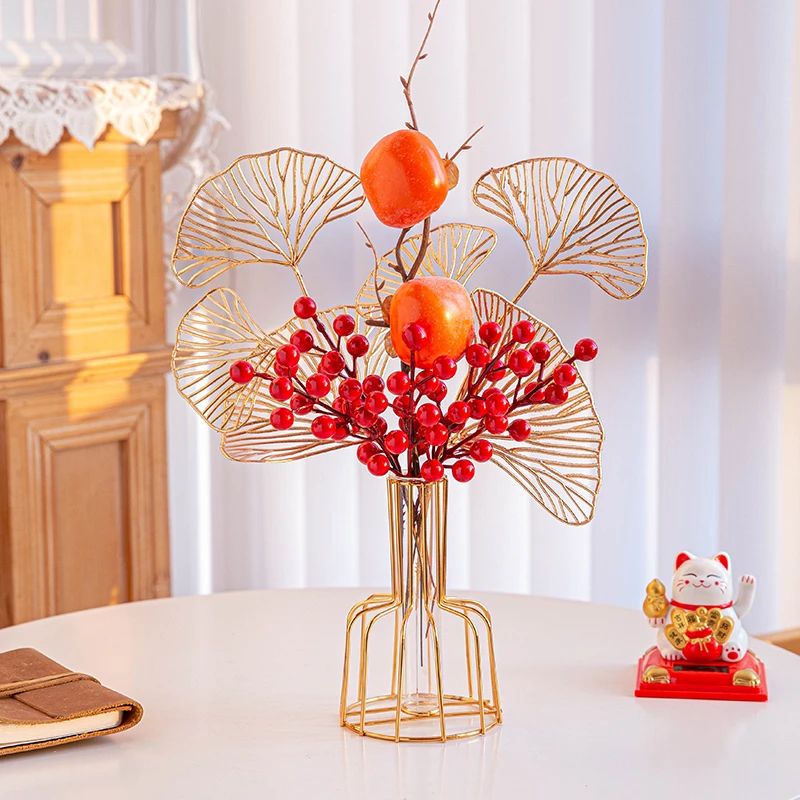 氛围感摆件新年结婚乔迁摆件年宵花柿子