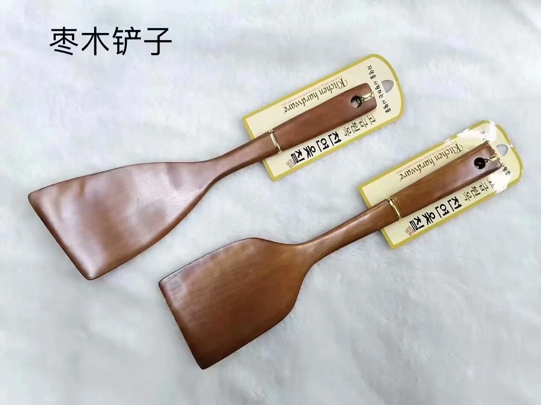 韩国进口枣木木铲直铲斜铲结实耐用易清洗锅铲