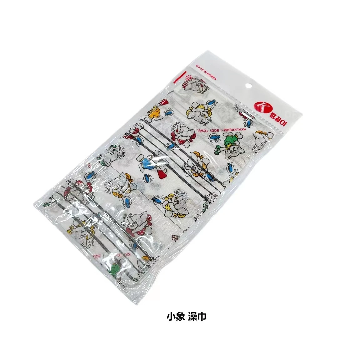 韩国进口搓澡巾 韩国搓澡巾柔和材质沐浴手套细纹不伤皮肤 下灰