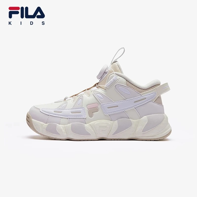 【斐乐儿童】板鞋高帮小白鞋2024年秋季男中大童运动休闲时尚篮球鞋