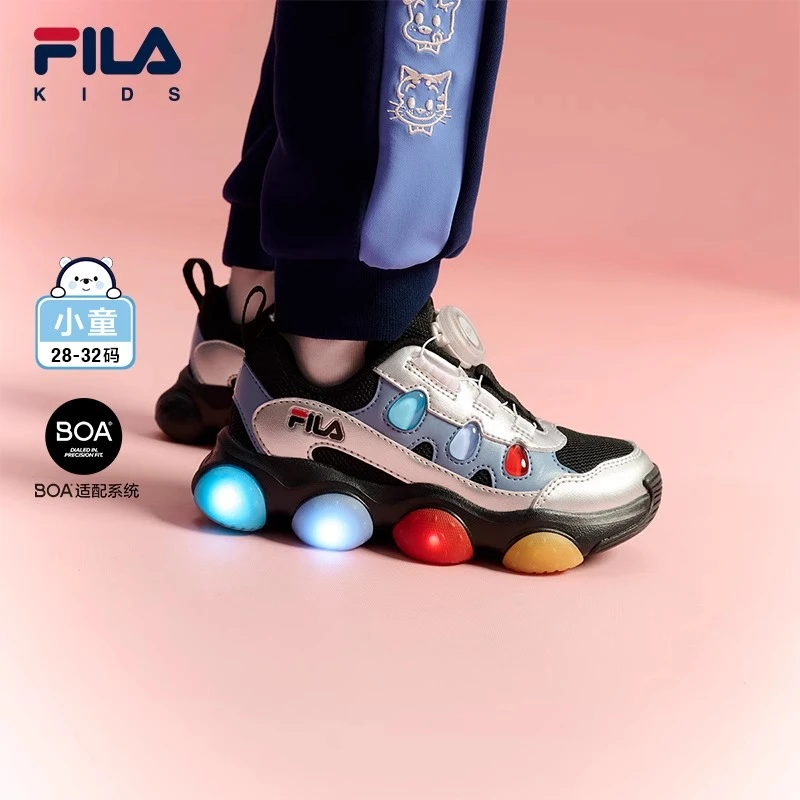 【斐乐儿童】2025年春季时尚小童运动潮鞋儿童闪灯鞋K14B441601