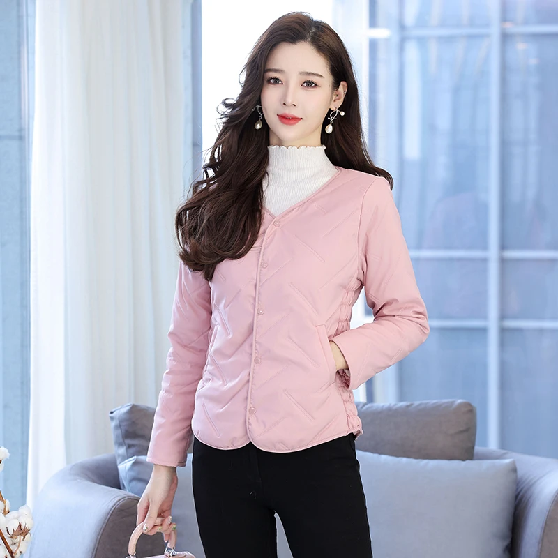内胆棉衣女短款轻薄内穿小棉袄秋冬季修身显瘦大码棉服2023新款