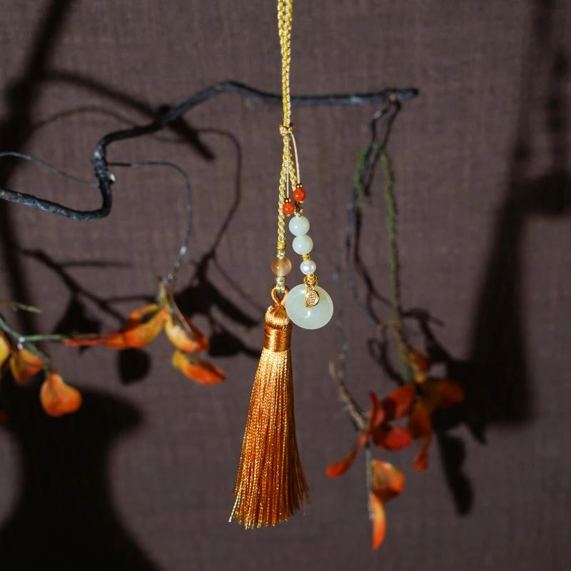 【香掌柜】和田玉黄口平安扣挂件（发一件）