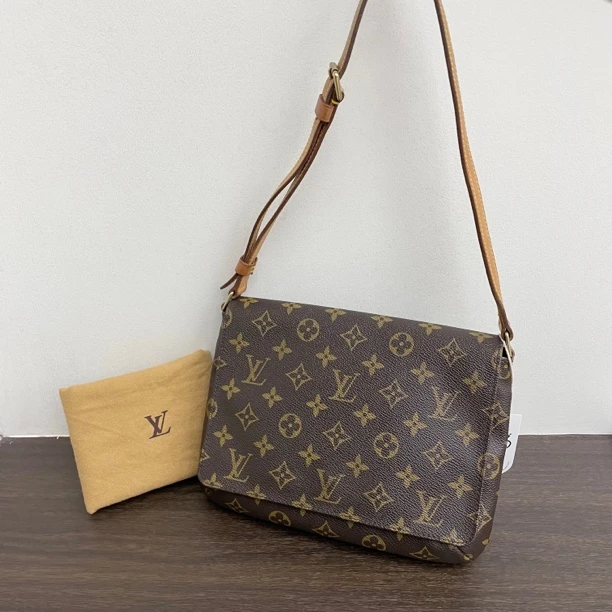 95新 LouisVuitton/路易威登 觅时/老花横版王菲单肩包/112215