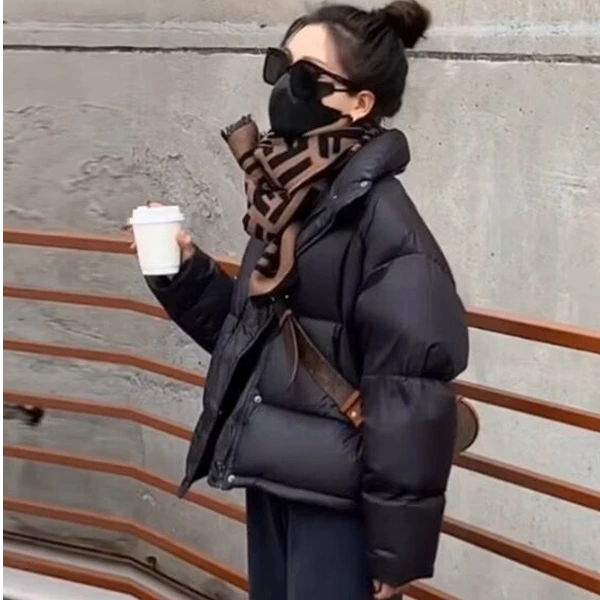 【不见不散】95白鸭绒短款韩版宽松立领加厚短款爆款羽绒服外套女