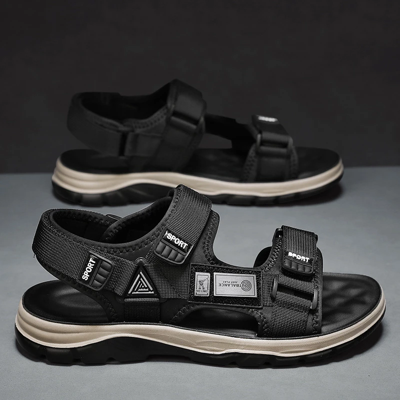 2025年夏季新款百搭休闲舒适凉拖潮流户外防滑耐磨运动沙滩男凉鞋