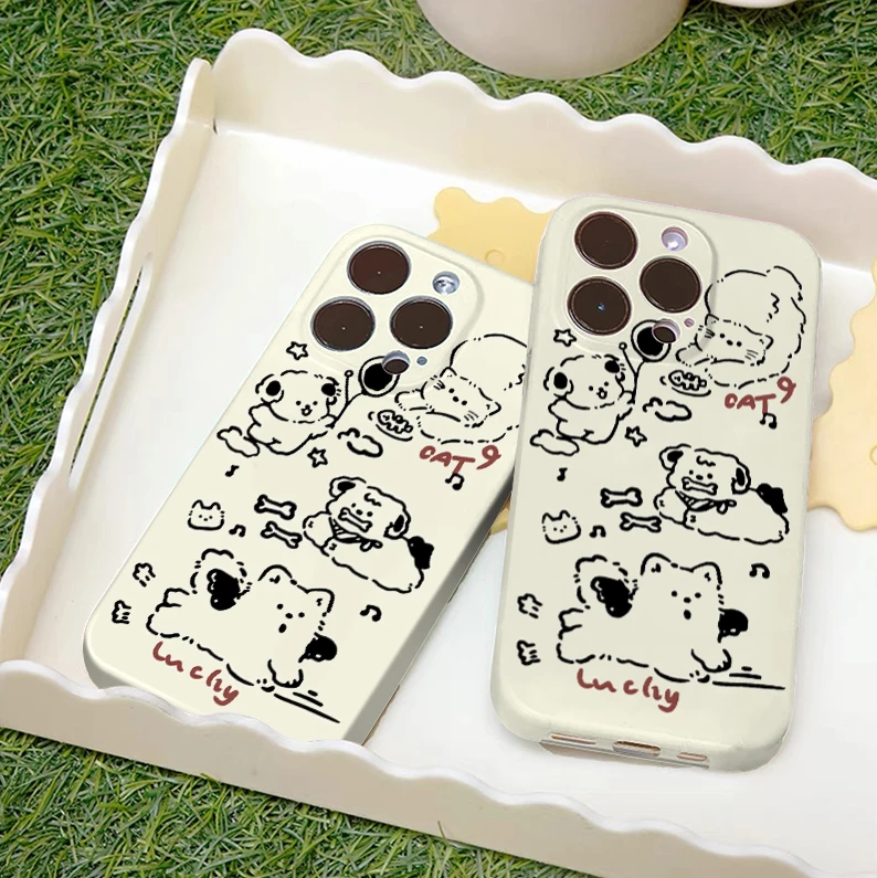 涂鸦风适用女款苹果华为小米oppo13iphone15软手机壳趣味全包14