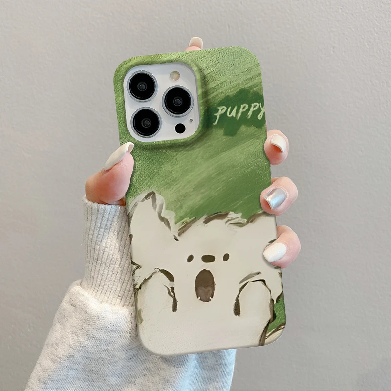 风吹狗狗可爱软菲林iPhone15promax苹果手机壳苹果14Pro华为女13