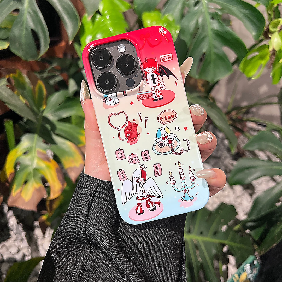 甜酷辣妹风恶魔天使创意手机壳个性小众适用苹果iphone14promax13