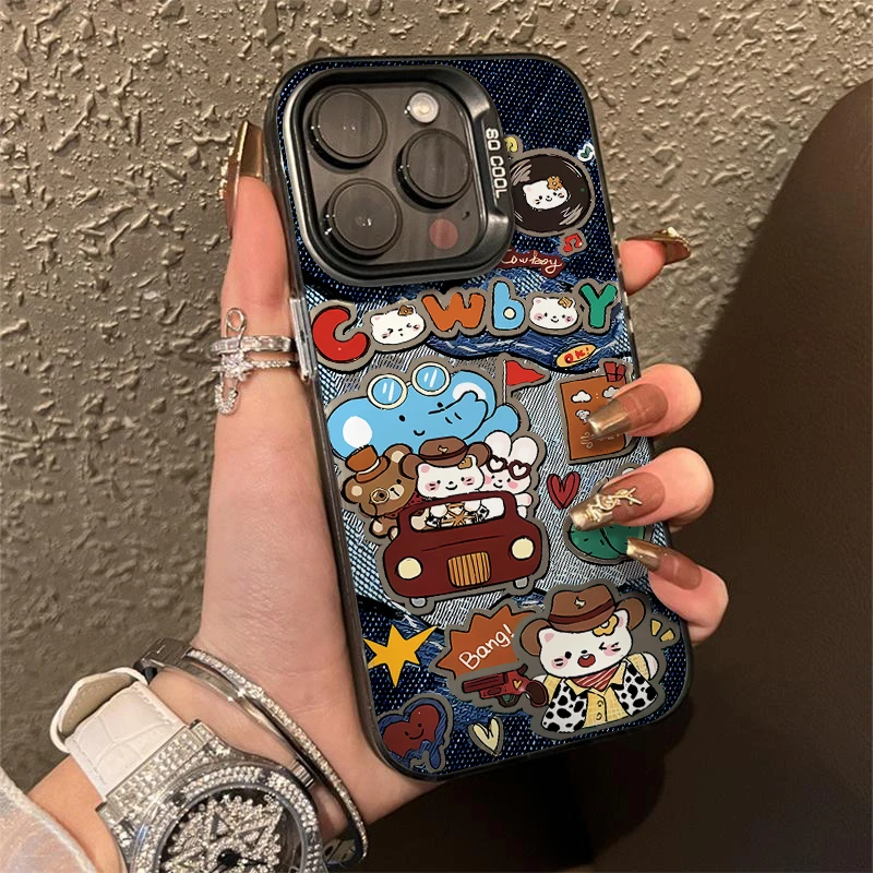 牛仔kitty支架适用苹果华为小米OPPOVIVO15promax14小米13手机壳