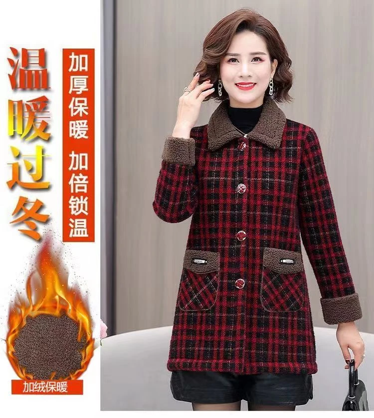 秋冬冬季加厚温暖冬加绒洋气外套锁温