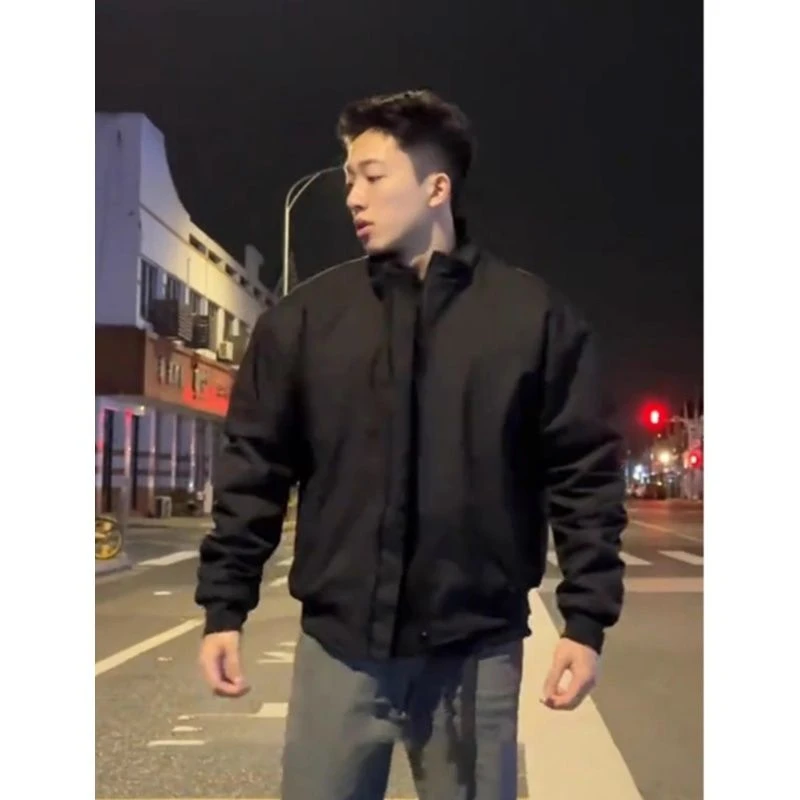 美式三防教练夹克棉服男冬季硬汉穿搭工装外套短款潮流飞行棒球服