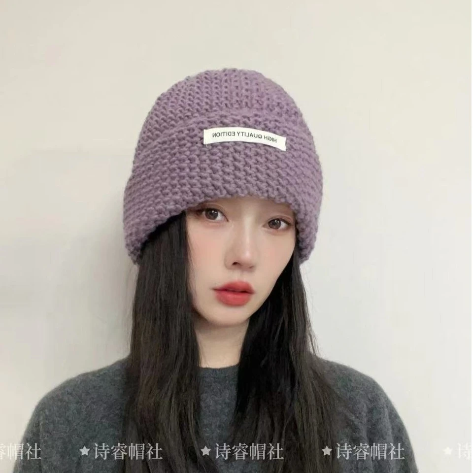 格小梵冬季针织帽百搭保暖韩版冷帽网红时尚休闲女士毛线帽显脸小