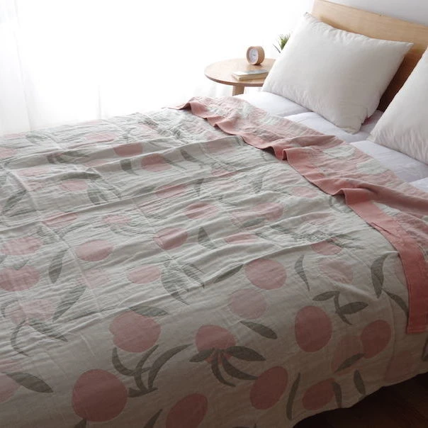 纯棉毛巾被五层纱布毛巾盖毯全棉单人双人情侣床盖夏季空调薄毯子