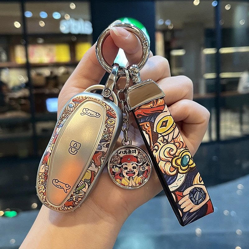 适用于Tesla特斯拉钥匙套MODEL-3/S/Y汽车钥匙扣壳包高档专用男女