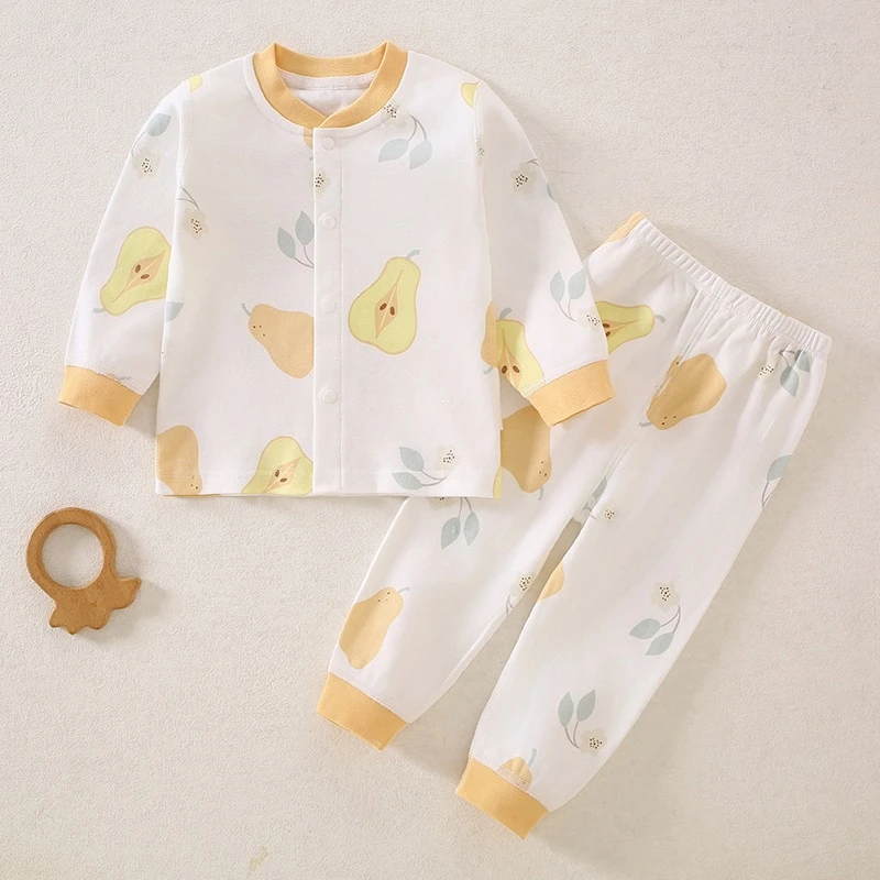 婴儿分体衣服儿童秋衣秋裤a类纯棉春秋宝宝睡衣内衣套装安阳童装