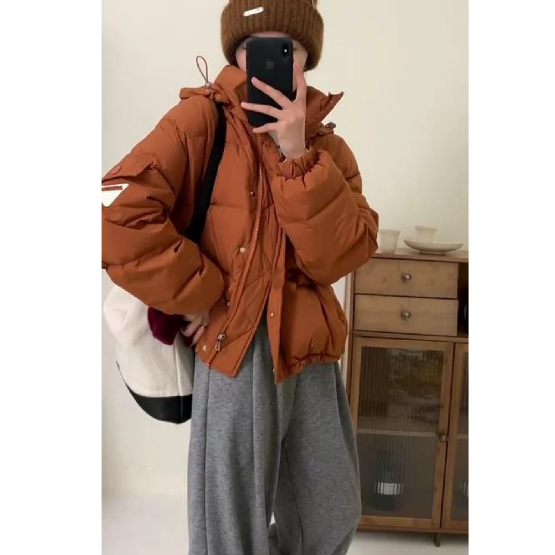 （柚子同款）GL冬季袖标连帽时尚羽绒服396