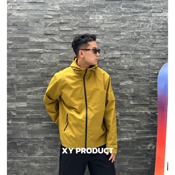 XY 考杜拉CORDURA耐撕裂冲锋衣户外防水防风拉链连帽夹克外套