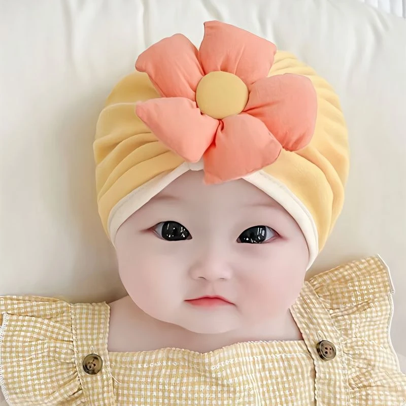 秋冬季婴儿帽子春天薄款新生儿护囟门帽子秋款初生女宝宝儿童胎帽
