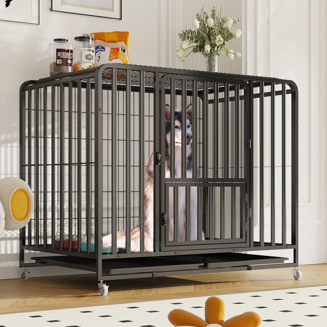 全管狗笼子大型犬中型犬狗笼金毛萨摩耶边牧拉布拉多室内狗笼大型