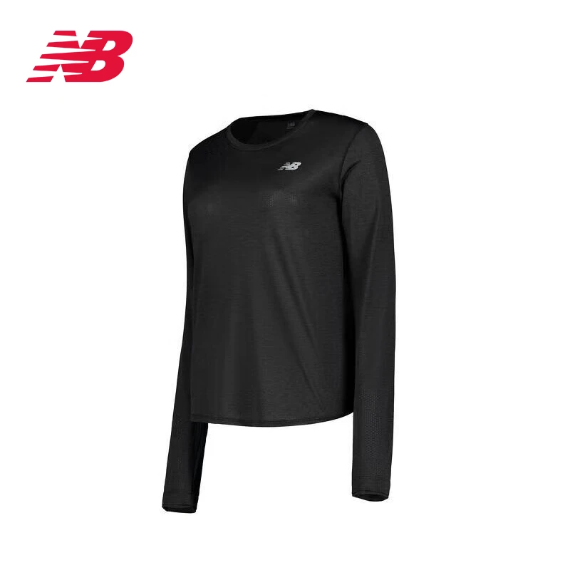 NEW BALANCE 长袖24年女款简约百搭休闲跑步舒适运动T恤WT41256