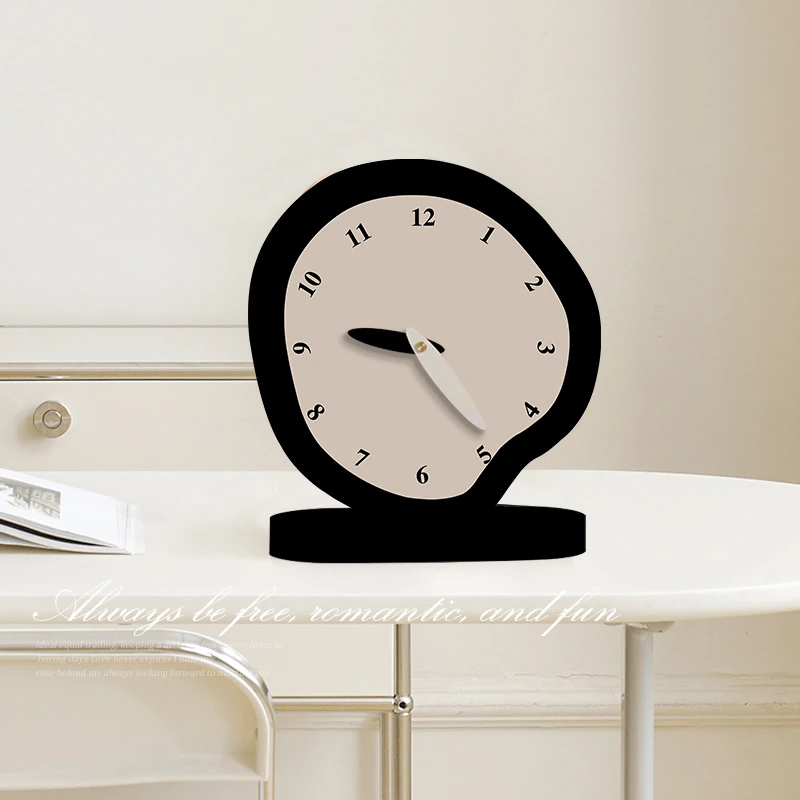 台式钟表摆件桌面时钟创意静音座钟客厅家居装饰品小摆件