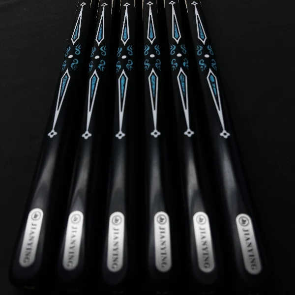 健英【青莲】台球杆小头英式镶嵌球杆手工8球黑八桌球杆