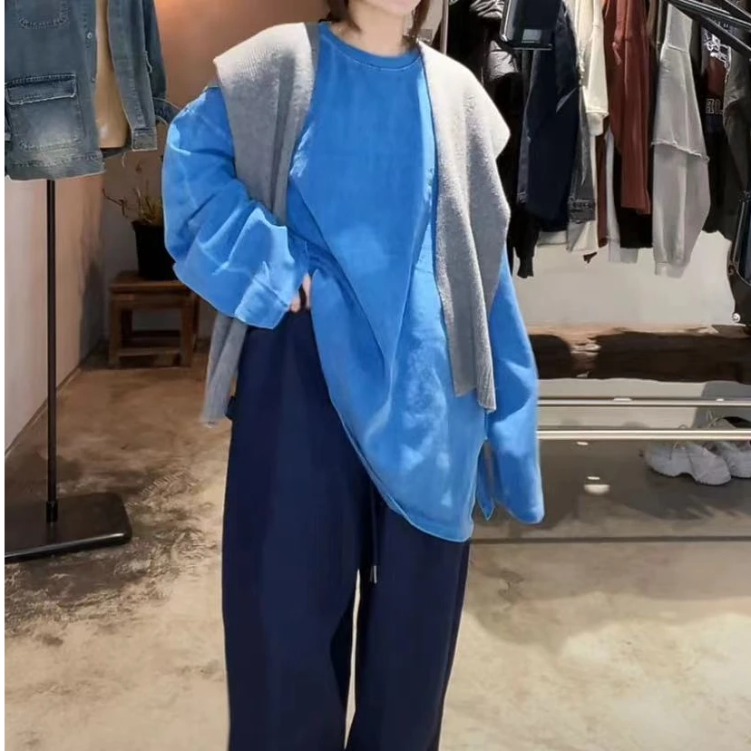 韩国早秋笑脸卫衣打底春秋长袖春款针织休闲百搭