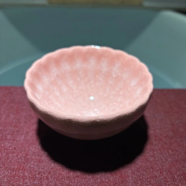 粉色白色莲花茶杯陶瓷