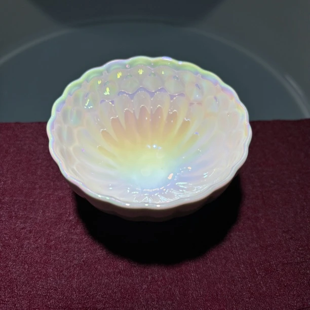 七彩贝壳白月光莲花茶杯