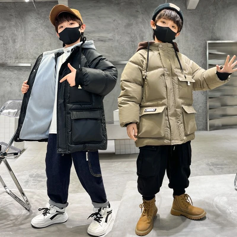 男童棉服外套中大童冬装爆款加厚棉衣冬季保暖防寒加绒短款棉袄潮