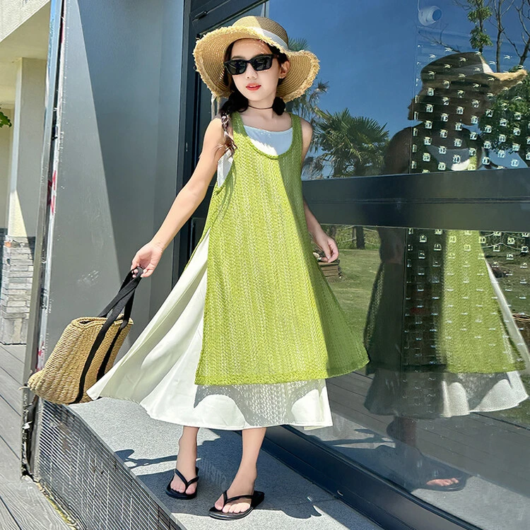度假风两件套连衣裙