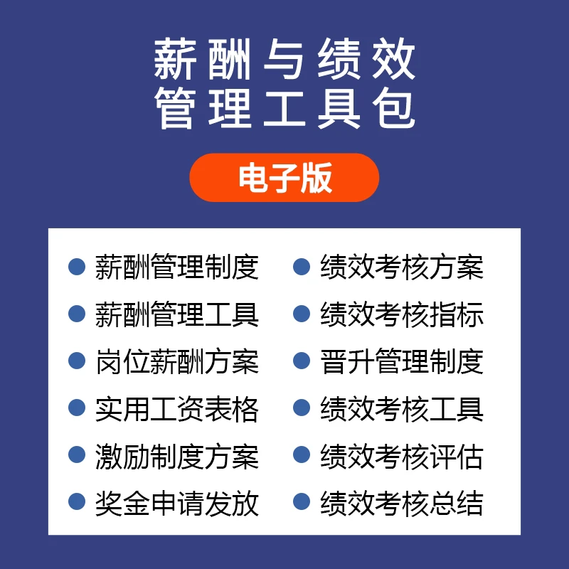 公司薪酬设计考核绩效管理工具包薪资激励调整方案生产谈判岗位