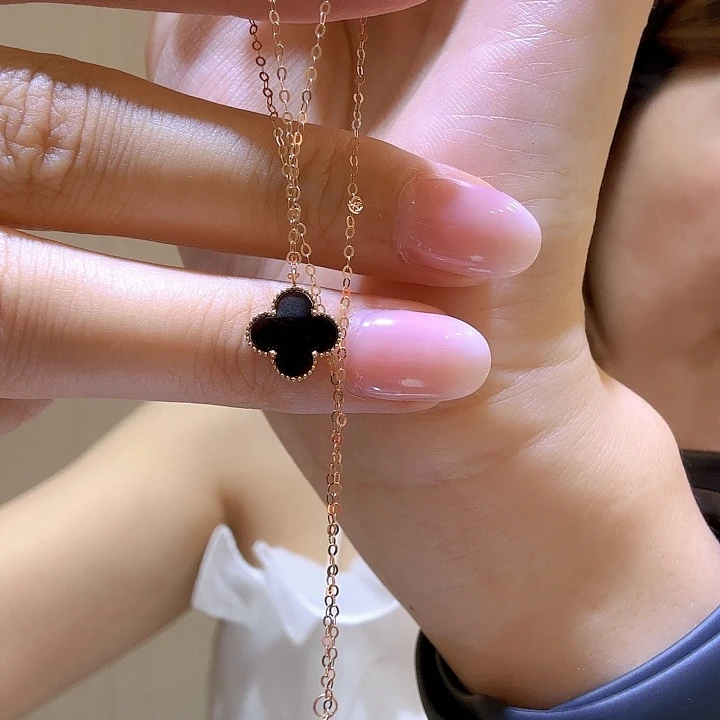 玛瑙/玉髓项链18K金镶嵌10mm