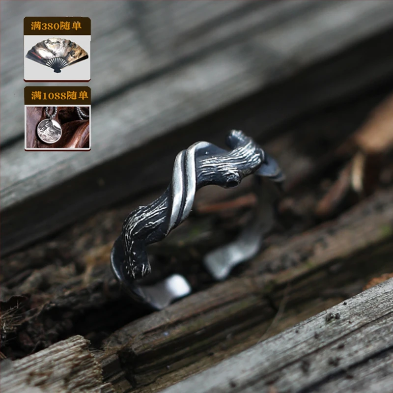 足银戒指 【川河龙君】戒指-现-999银术手作戒指银