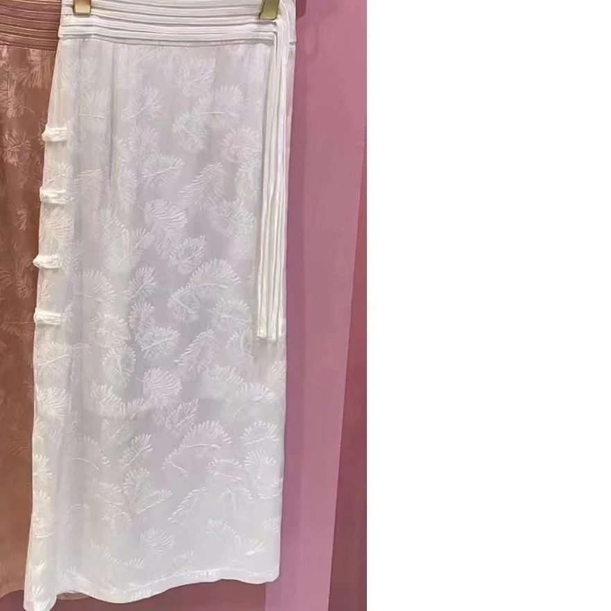 沉默 裳中式印花流苏半身裙