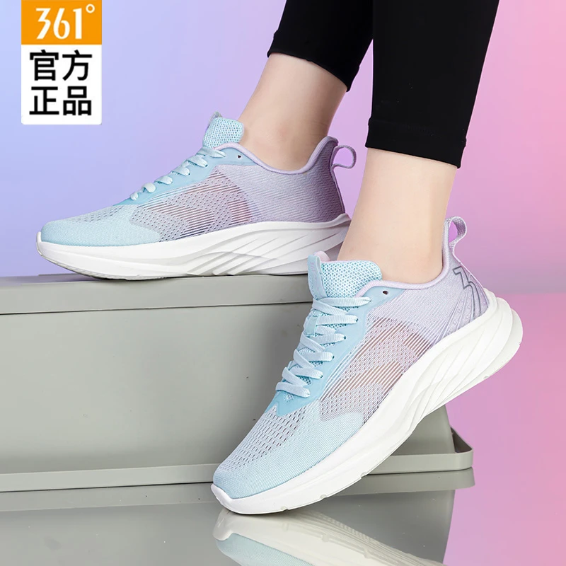 361°运动鞋女百搭新款透气轻便网面跑步鞋361度正品户外休闲女鞋