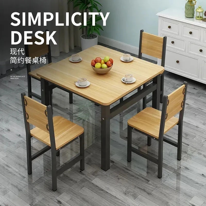 1米×1米方桌桌子板面正方形出租屋凳子100x100商用方型食堂饭桌