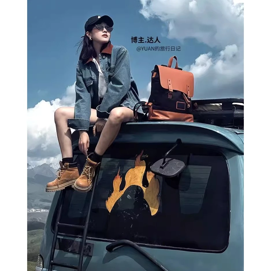 骆驼马丁靴女鞋2024夏季新款大黄靴女厚底复古英伦风L23W076044