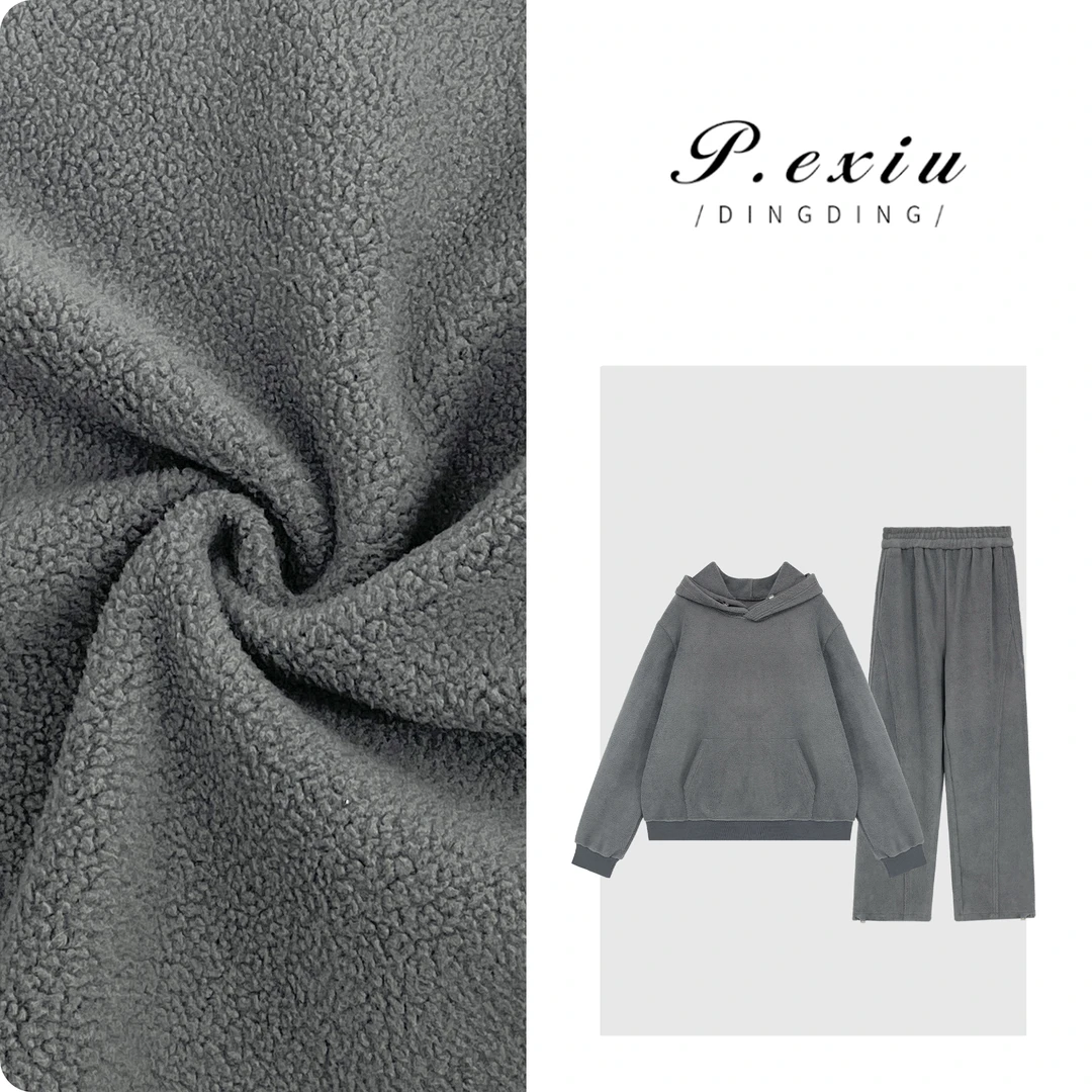 PanYiXiu/潘依绣冬季颗粒绒加厚连帽减龄休闲套装 WH23121