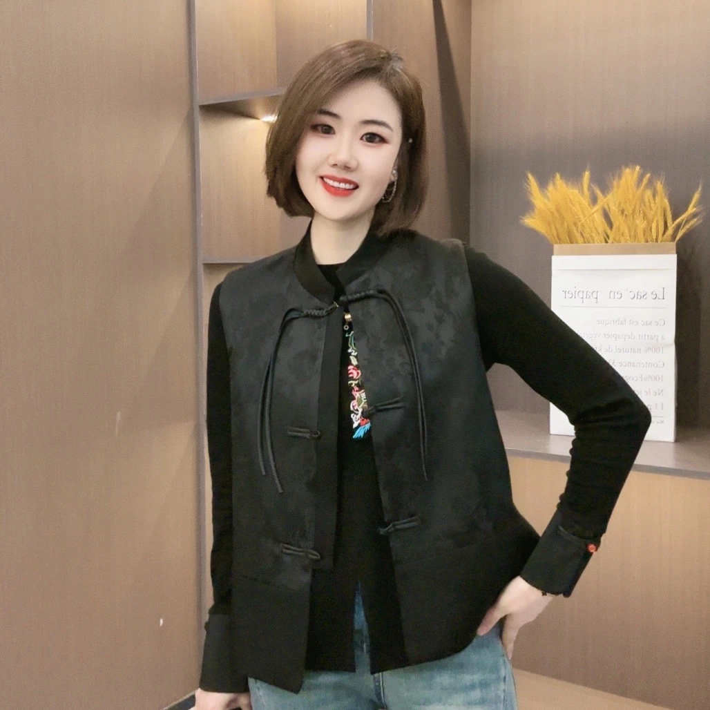 愔衣韵&手工盘扣新中式提花马夹