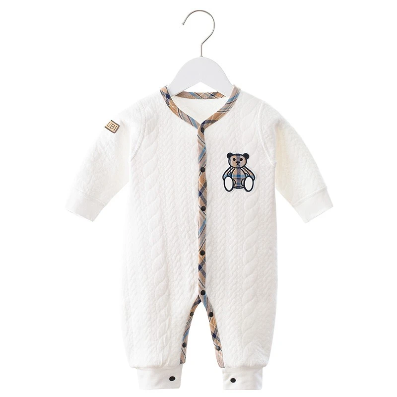 薄棉40克保暖连体衣秋冬季婴儿长袖爬服宝宝哈衣196款