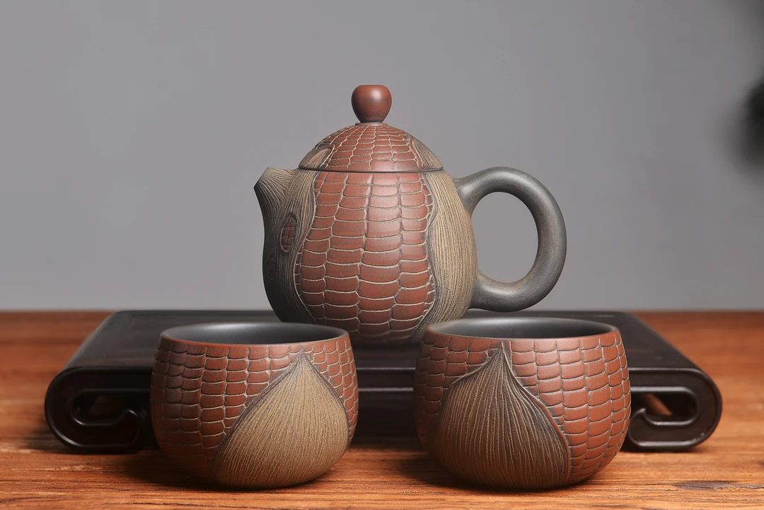 【丰收壶】一壶两杯，创意独特，手法生动！容量200cc