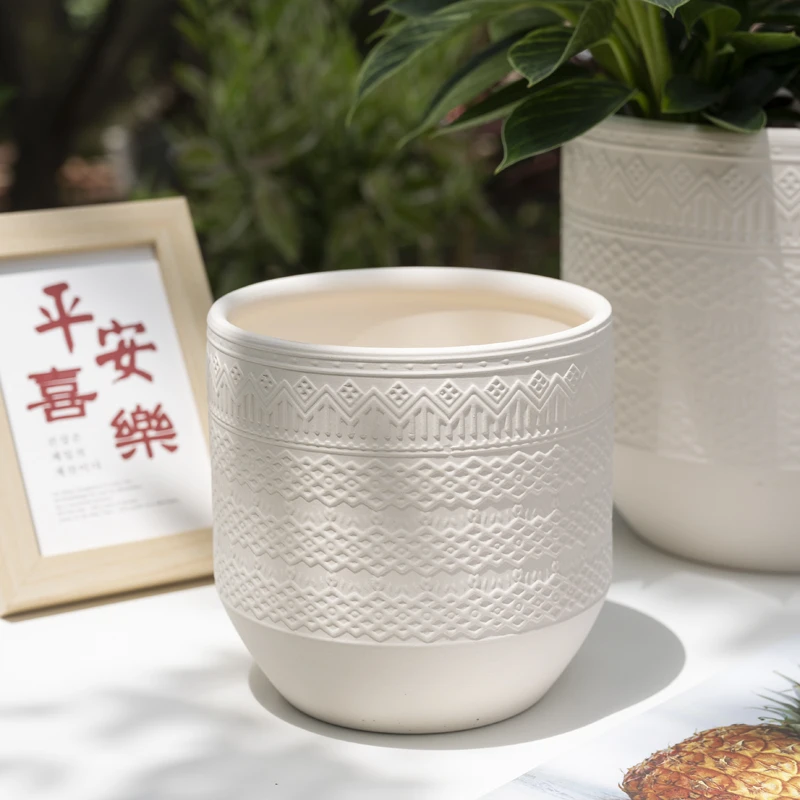 【波西米亚】大号陶瓷花盆有孔鲜花绿植客厅家居装饰