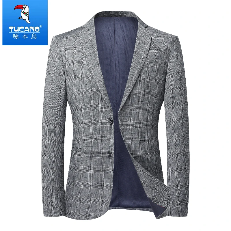 TUCANO/啄木鳥休闲西服面料舒适修身经典白搭专业西服工艺外套