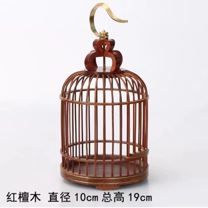 精致新款大勾蝈蝈笼手工制作做工精细用料十足实木框架做摆件养蝈