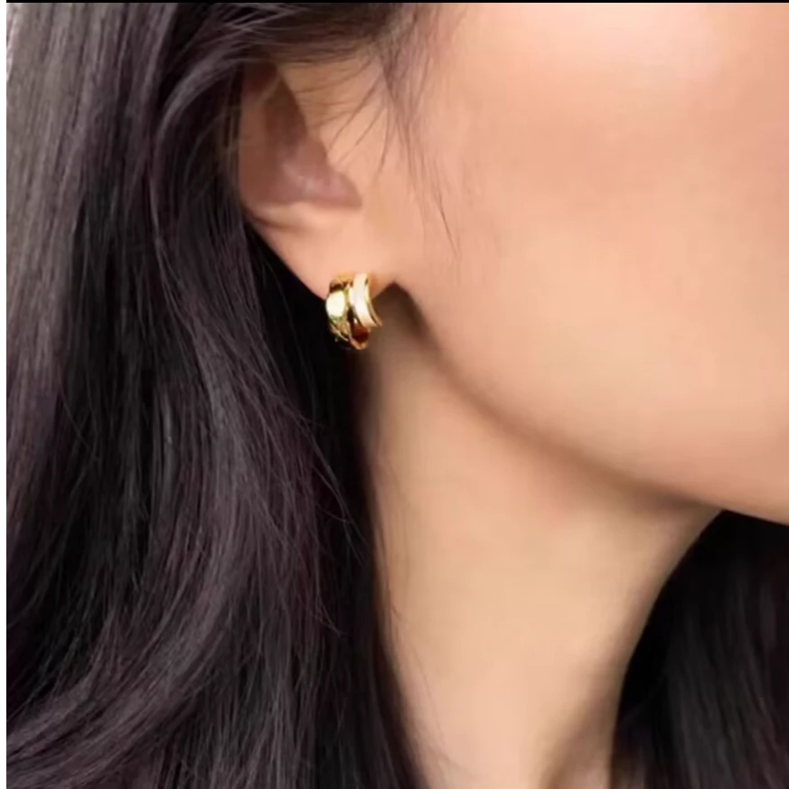 铜合金耳饰 《货号8455》 弧形小C圈耳环